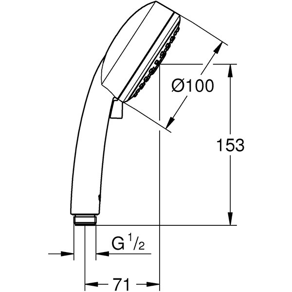 Para dus GROHE Tempesta Cosmopolitan 100 27572002, 3 functii, crom