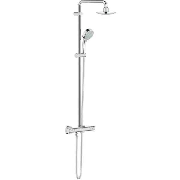 Sistem dus GROHE Tempesta 160 27922000, termostat, 2 functii, argintiu