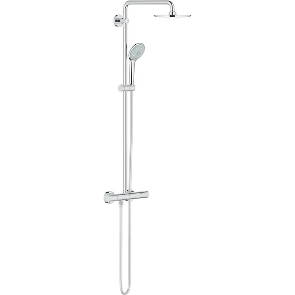 Sistem dus GROHE Rainshower 210 27964000, termostat, 3 functii, argintiu