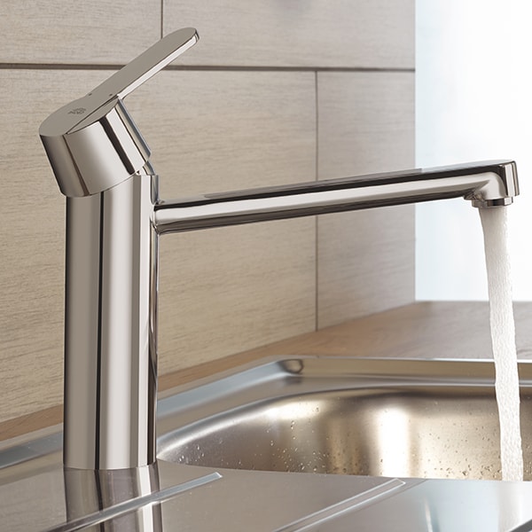 Baterie bucatarie GROHE Get 30196000, metal, crom