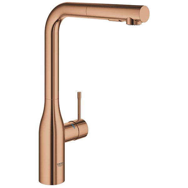 Baterie bucatarie GROHE Essence 30270DA0, dus extractibil, metal, bronz