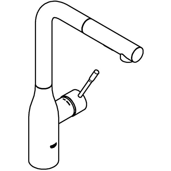 Baterie bucatarie GROHE Essence 30270DA0, dus extractibil, metal, bronz