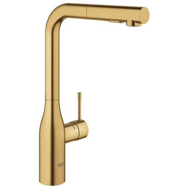 Baterie bucatarie GROHE Essence 30270GN0, dus extractibil, metal, auriu