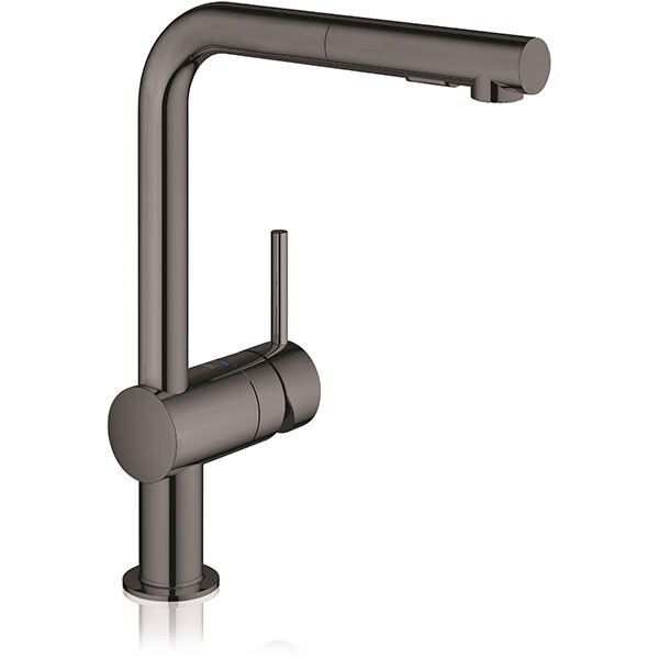 Baterie bucatarie GROHE Minta 30274A00, dus extractibil, metal, negru