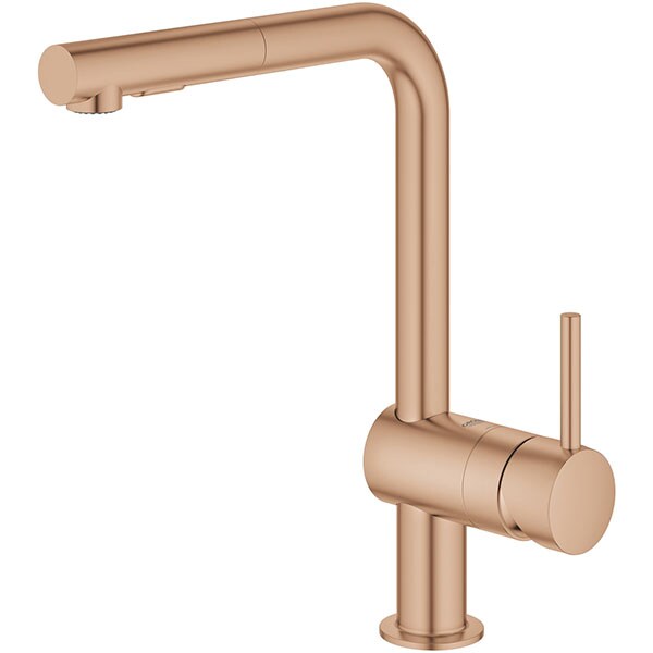 Baterie bucatarie GROHE Minta 30274DL0, dus extractibil, metal, bronz mat