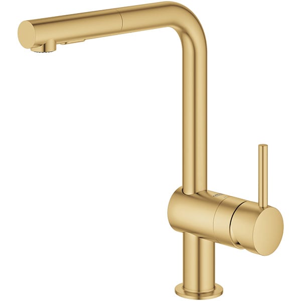 Baterie bucatarie GROHE Minta 30274GN0, dus extractibil, metal, auriu
