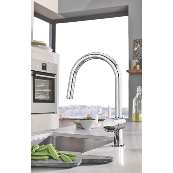 Baterie bucatarie GROHE Minta 30348001, metal, argintiu