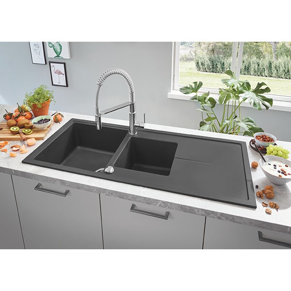 Baterie bucatarie GROHE Get 30361000, metal, argintiu