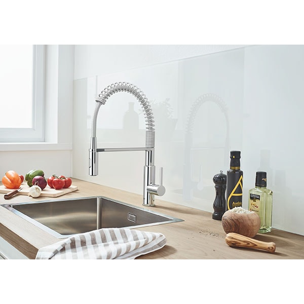 Baterie bucatarie GROHE Get 30361000, metal, argintiu