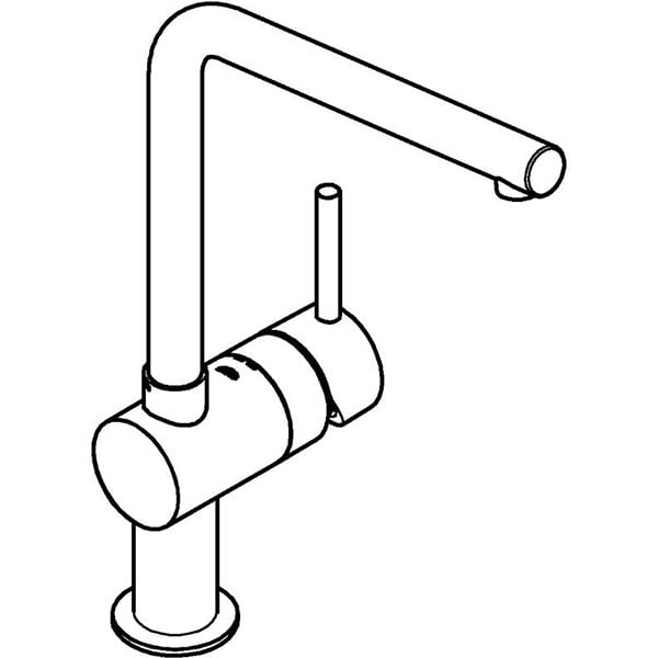 Baterie bucatarie GROHE Minta 31375AL0, metal, antracit