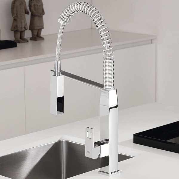 Baterie bucatarie GROHE EuroCube 31395000, metal, crom