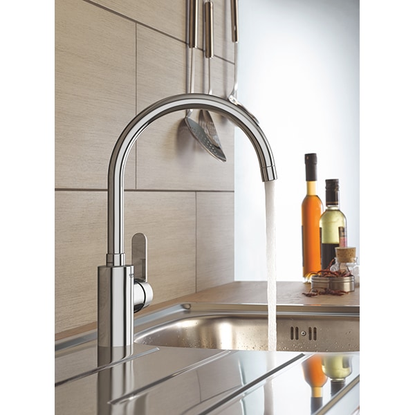 Baterie bucatarie GROHE Get 31494001, metal, crom