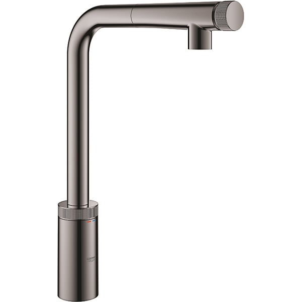 Baterie bucatarie GROHE Minta Smartcontrol 31613A00, tip L, alama, gri antracit