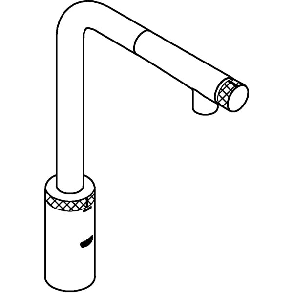 Baterie bucatarie GROHE Minta Smartcontrol 31613A00, tip L, alama, gri antracit