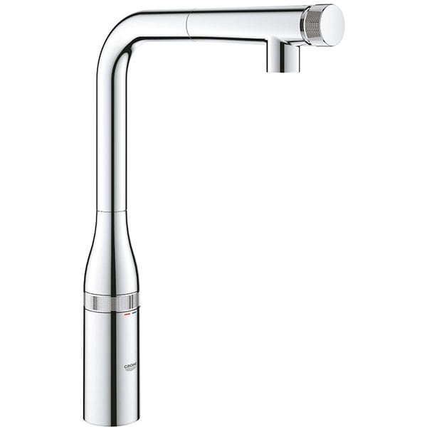 Baterie bucatarie GROHE Essence Smartcontrol 31615000, dus extractibil, metal, argintiu