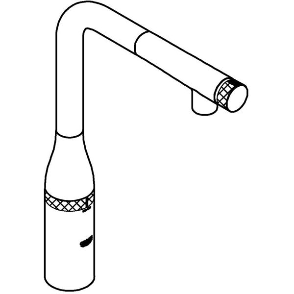 Baterie bucatarie GROHE Essence Smartcontrol 31615A00, dus extractibil, metal, antracit