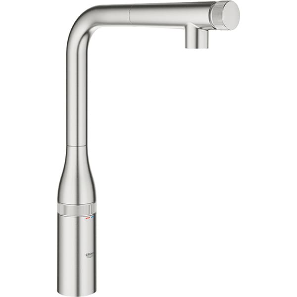 Baterie bucatarie GROHE Essence Smartcontrol 31615DC0, dus extractibil, alama, argintiu inchis