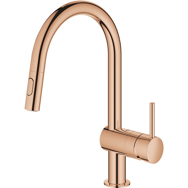 Baterie bucatarie GROHE Minta 32321DA2, metal, Warm Sunset