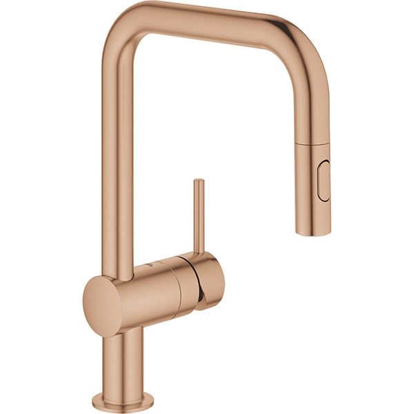 Baterie bucatarie GROHE Minta 32322DL2, tip C, metal, Warm Sunset