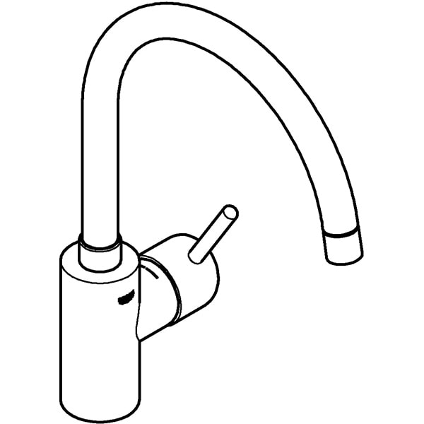 Baterie bucatarie GROHE Concetto 32661003, tip C, alama, argintiu