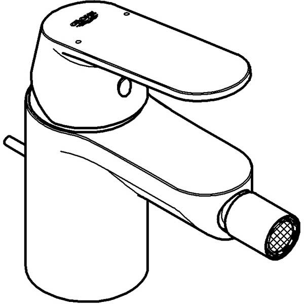 Baterie bideu GROHE Cosmopolitan 32839000, marimea S, metal, crom