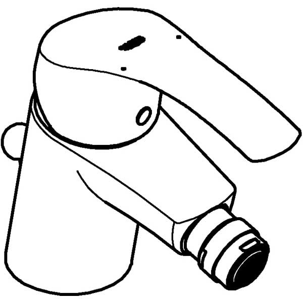 Baterie bideu GROHE EuroSmart 32929002, marimea S, metal, crom