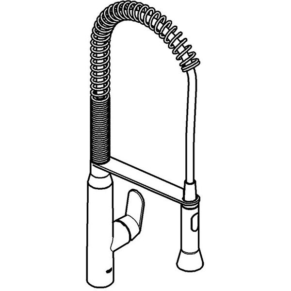 Baterie bucatarie GROHE K7 32950000, metal, argintiu