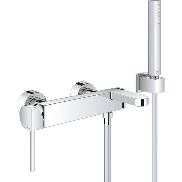 Set baterie cada si dus GROHE Plus 33547003, metal, argintiu