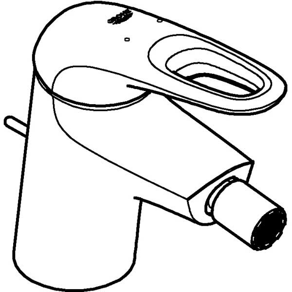 Baterie bideu GROHE EuroStyle 33565003, marimea S, metal, crom