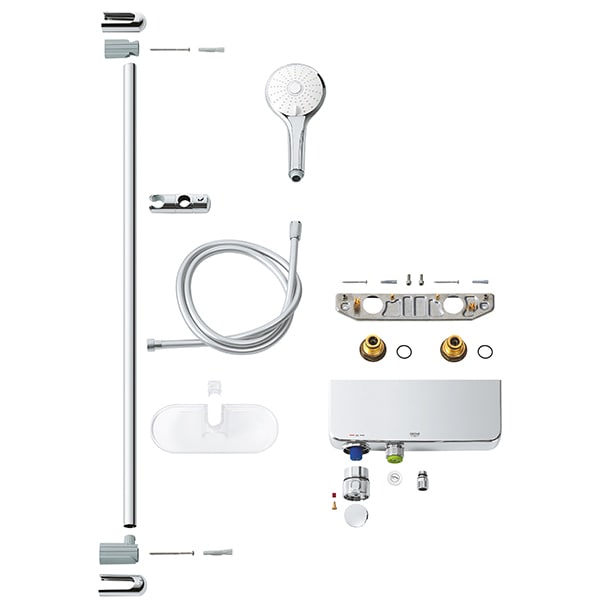 Sistem dus GROHE Grohtherm Smartcontrol 34721000, termostat, 1 functie, argintiu