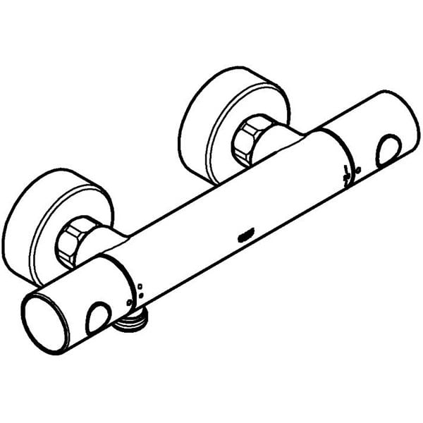 Baterie cada-dus GROHE Grohtherm 800 Cosmopolitan 34765000, metal, argintiu