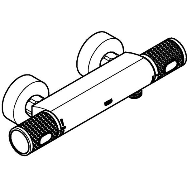 Baterie cada-dus Grohtherm GROHE 1000 Performance 34776000, metal, argintiu