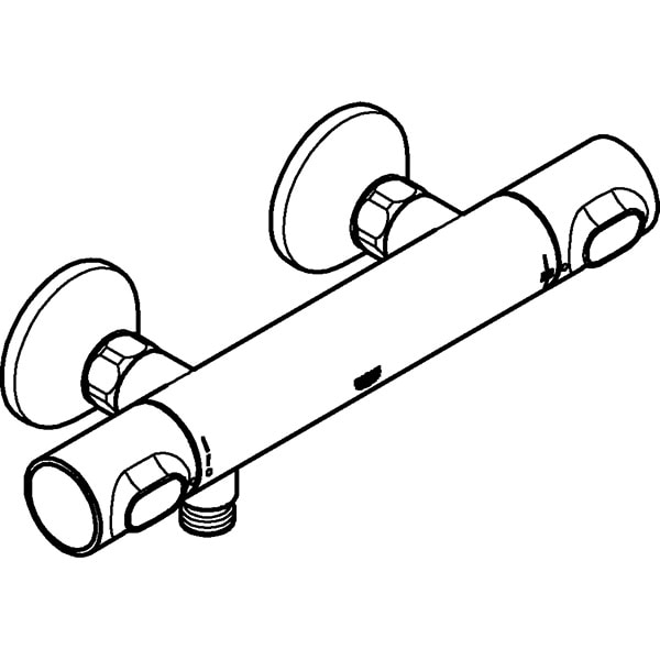 Baterie dus GROHE Precision Flow 34840000, alama, argintiu