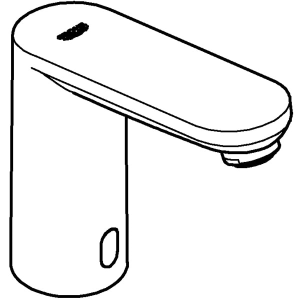 Baterie lavoar cu senzor infrarosu GROHE Eurosmart Cosmopolitan E 36330001, baterie Litiu 6V, alama, argintiu