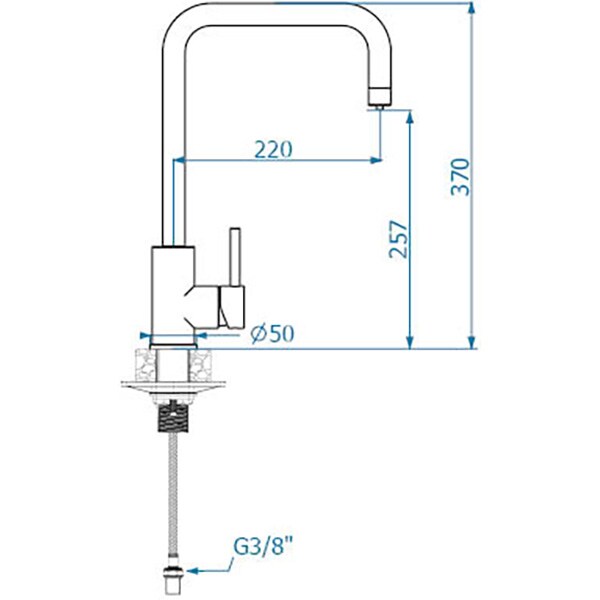 Baterie bucatarie ALVEUS Dual G55, alama sanitara, bej