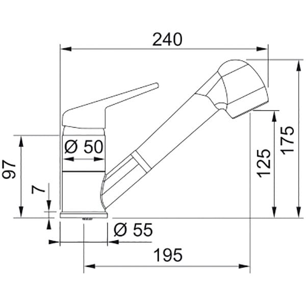 Baterie bucatarie FRANKE Novara Plus 115.0470.666, alama, maro