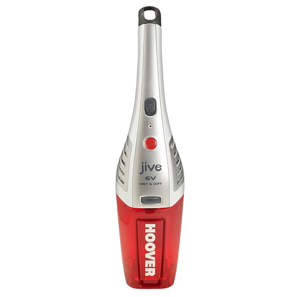Aspirator de mana HOOVER Wet&Dry SJ60WWR6, 0.3l, 6V, autonomie max 12 min, rosu-argintiu