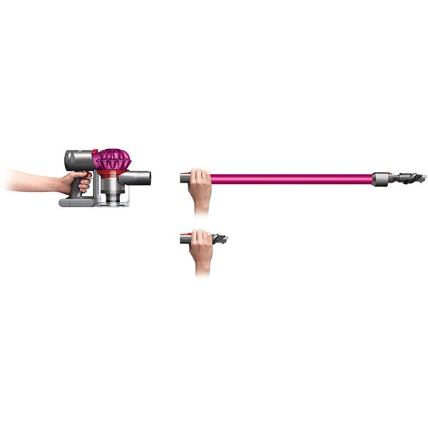 Aspirator vertical DYSON V7 Motorhead, 0.54l, 21.6V, autonomie max 30 min, 2-Tier Radial Cyclone, fucsia-argintiu