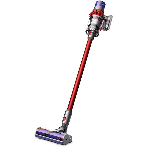 Aspirator vertical DYSON V10 Motorhead, 0.54l, 25.2V, autonomie max 60 min, Dock Station, rosu-argintiu