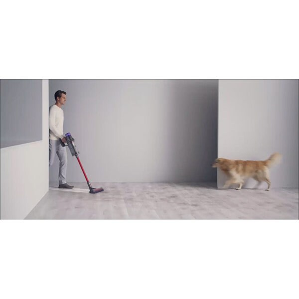 Aspirator vertical DYSON Outsize Absolute Laser, 1.9l, 29.4V, autonomie max 60 min, Radial Root Cyclone, rosu-argintiu