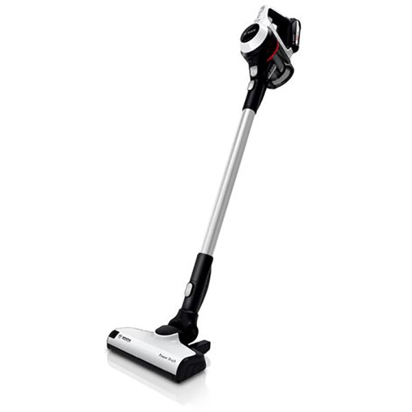 Aspirator vertical BOSCH Unlimited BCS612W, 0.4l, 18V, autonomie max 30 min, Power for ALL, alb-negru