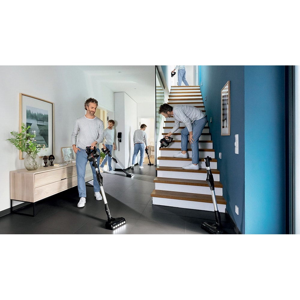 Aspirator vertical 2in1 BOSCH Unlimited 7 BCS712XXL, 0.3l, 18V, autonomie max 40 min, Quick Stan, negru-argintiu