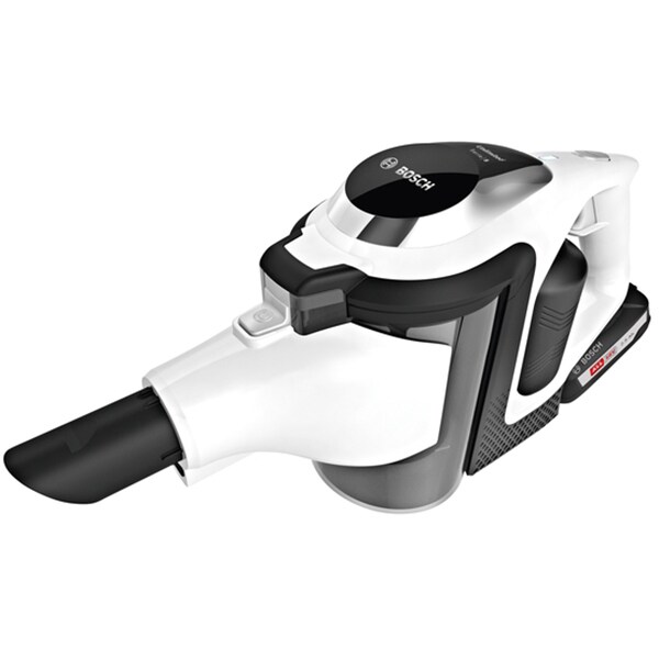 Aspirator vertical BOSCH Unlimited BCS81EXC, 0.4l, 18V, autonomie max 35 min, All Floor High Power, alb-negru