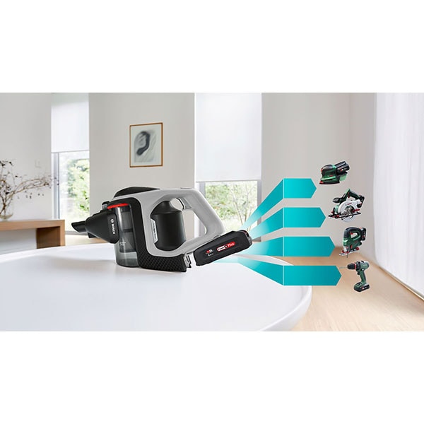 Aspirator vertical BOSCH Unlimited Gen2 Serie 8 BCS8224WA, 0.4l, 18V, autonomie max 130 min, TurboSpin, argintiu-negru