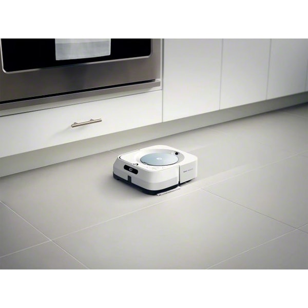 Mop robot IROBOT Braava jet m6, 0.45l, Navigatie iAdapt, Aplicatie iRobot Home, alb-argintiu 