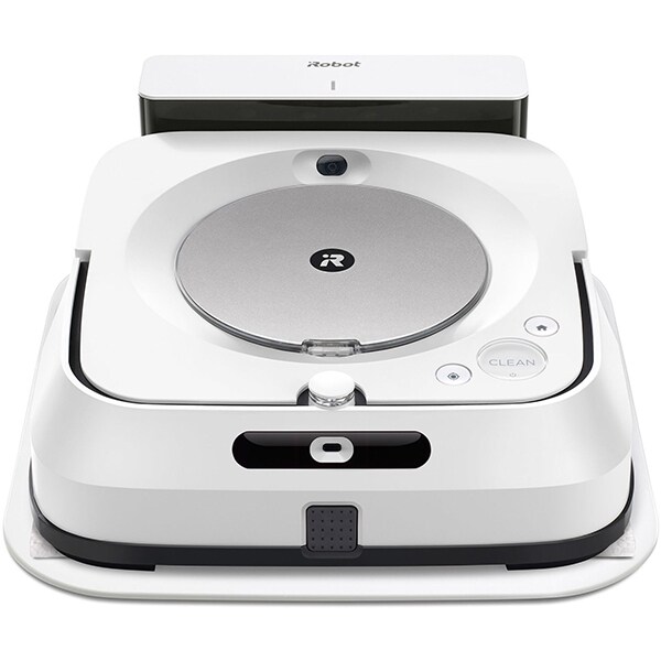 Mop robot IROBOT Braava jet m6, 0.45l, Navigatie iAdapt, Aplicatie iRobot Home, alb-argintiu 