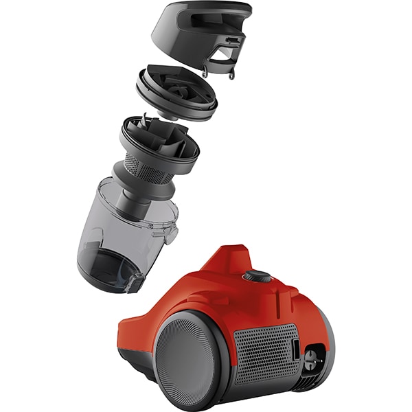 Aspirator fara sac ELECTROLUX Ease C4 EC41-ANIM, 1.8l, 700W, 80dB, rosu-negru
