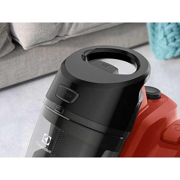 Aspirator fara sac ELECTROLUX Ease C4 EC41-ANIM, 1.8l, 700W, 80dB, rosu-negru