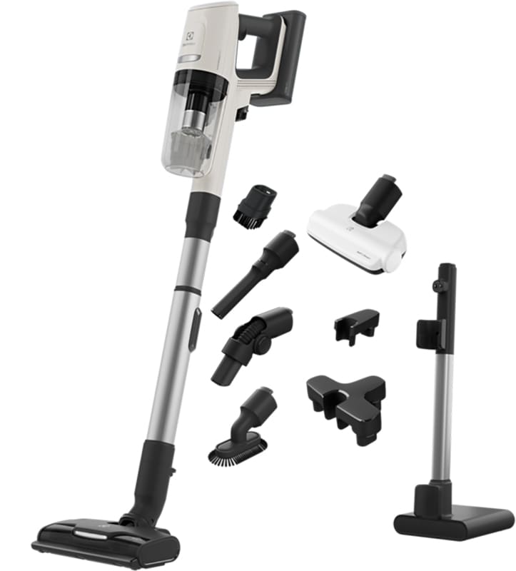 Aspirator vertical ELECTROLUX 800 EP81HB25SH, 0.4l, 25.2V, autonomie max 60 min, crem-negru