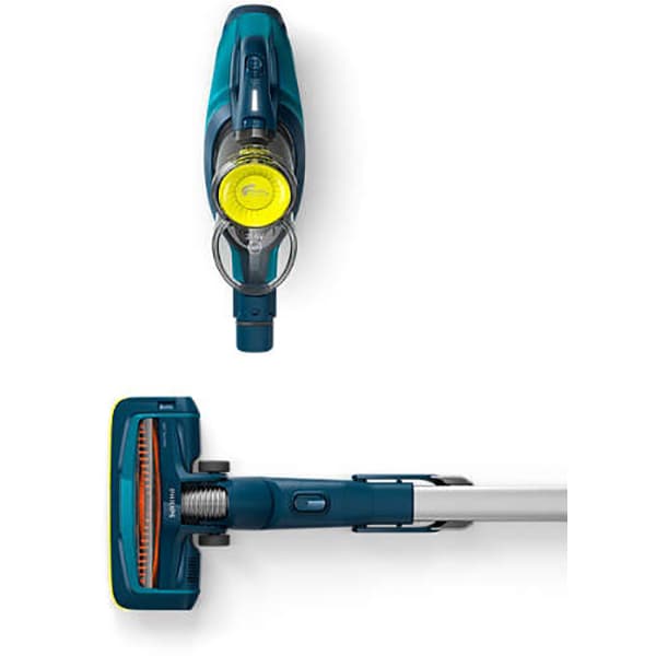 Aspirator vertical PHILIPS SpeedPro Duo 2 in1 FC6727/01, 0.4l, 21.6V, autonomie max 50 min, PowerCyclone, turcoaz-argintiu 
